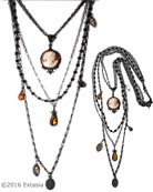 Cameo & Intaglio Charm Necklaces and Chokers. Victorian Jewelry, Fleur