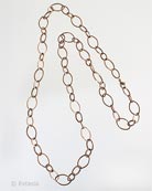 New from our Charm Collection, a great new chain that can be worn with any of our Charms, or all by itself. Bronze chain is 30 inches in length. Largest loop is under 1/2 inch wide, and 5/8 inch long. Lightweight and very pretty chain. Each necklace made to order in the USA.
