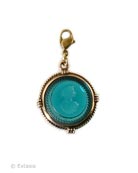 Zircon Round Intaglio Charm, price: $81.00. Click on 'Large View' for large picture