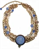 Multi chain and bead sapphire necklace, price: $250.00. Click on 'Large View' for large picture