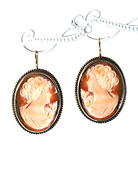 Classic Oval Cameo Earring, price: $269.00. Click on 'Large View' for large picture