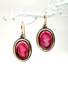Classic Ruby Intaglio Earring, price: $94.00. Click on 'Large View' for large picture