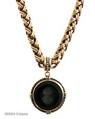 Jet  Intaglio Statement Necklace, price: $304.00. Click on 'Large View' for large picture