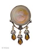Mythos Butterscotch Intaglio Pin, price: $248.00. Click on 'Large View' for large picture