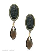 Post Cameo Drop Earrings, price: $130.00. Click on 'Large View' for large picture