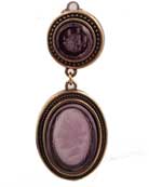 Amethyst Clip Double Stone Earring, price: $204.00. Click on 'Large View' for large picture
