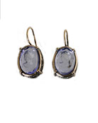 Periwinkle Victoriana Intaglio Earring, price: $95.00. Click on 'Large View' for large picture