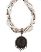 Victoriana Fresh Water Pearl Jet Necklace, price: $798.00. Click on 'Large View' for large picture