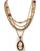Multi-Strand Cameo Necklace, price: $280.00. Click on 'Large View' for large picture