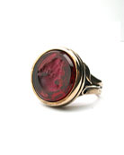 Ruby Round Intaglio Ring, price: $112.00. Click on 'Large View' for large picture