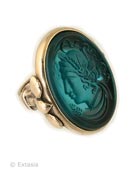 Zircon Cameo Statement Ring, price: $238.00. Click on 'Large View' for large picture
