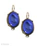 A classic earring with simple faux pearl accent in our gorgeous Lapis.Medium sized earring is 3/4 inches in height. Shown in Bronze.