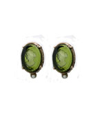 Olivine Intaglio Clip Earring, price: $101.00. Click on 'Large View' for large picture