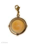 Butterscotch Round Intaglio Charm, price: $81.00. Click on 'Large View' for large picture
