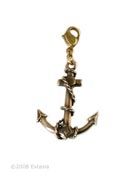 From our Charm Collection, a classic solid bronze Anchor Charm. Measuring 1 1/4 inches tall, this is a medium sized piece.  Our anchor charm comes with a lobster closure to attach to your own chain, or to one of ours, available from this website. Shown in our signature bronze. Each charm made to order in the U.S.A.