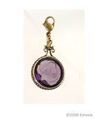 Amethyst Intaglio Charm, price: $58.00. Click on 'Large View' for large picture