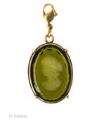 Olivine Oval Intaglio Charm, price: $85.00. Click on 'Large View' for large picture