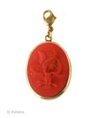 Wine Red Cameo Charm, price: $68.00. Click on 'Large View' for large picture