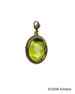 From our Charm du Jour Club. Our transparent Moss green German glass intaglio charm is 1 1/8 by 7/8 inch. Attachable with lobster closure at the top, to either your own chain, or one of ours available from our website. Create your own charm bracelet or charm necklace! In our signature bronze metal.