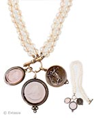Taupe Convertible Charm Necklace, price: $416.00. Click on 'Large View' for large picture