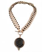 Jet Rosary and chain convertible necklace, price: $240.00. Click on 'Large View' for large picture