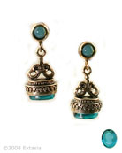 Watch Fob Zircon Intaglio Earring, price: $132.00. Click on 'Large View' for large picture