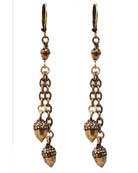 Red Bronze Acorn Earrings, price: $102.00. Click on 'Large View' for large picture