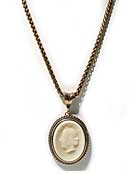 Ivory Cameo Necklace, price: $210.00. Click on 'Large View' for large picture