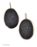 From our classic Minerva Collection, our jet German glass cameo earring. Beautiful style measures 1 1/4 by 3/4 inches. Shown in bronze. 