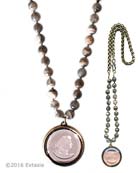Taupe & Moonstone Intaglio Necklace, price: $194.00. Click on 'Large View' for large picture