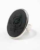 Jet Large Cameo Ring, price: $358.00. Click on 'Large View' for large picture